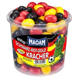 Maoam Kracher Schwarz Rot Gold