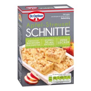 Dr. Oetker apple sprinkles cuts