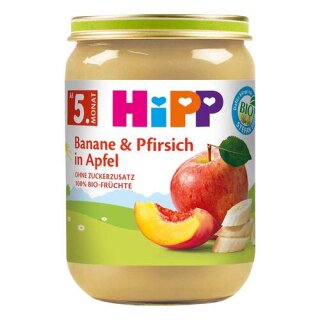 HiPP Banane und Pfirsich in Apfel (190g)