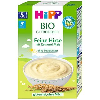 HiPP Getreidebrei Bio Feiner Hirse mit Reis und Mais (200g)