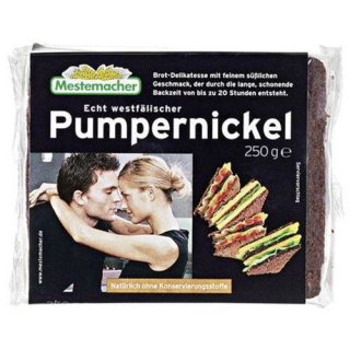 Mestemacher Pumpernickel real Westphalian, ready to eat, cut 250 g package