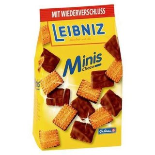 Leibniz butter biscuits Minis Choco with chocolate 125 g bag