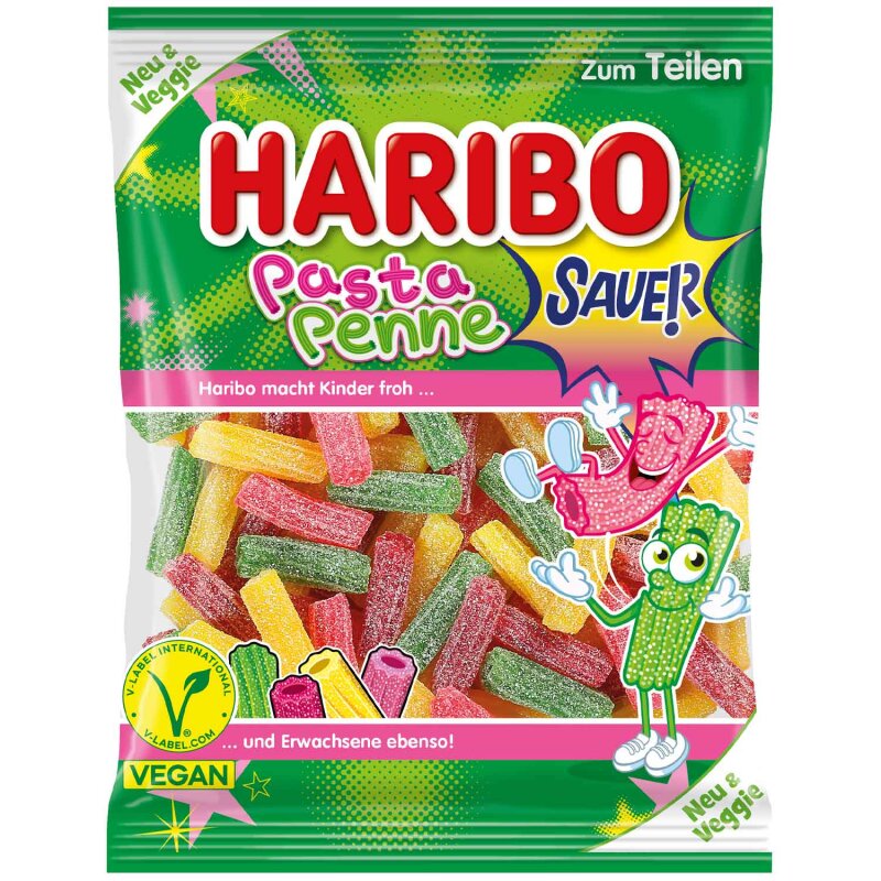 Haribo Pasta Penne Sour Vegan 160g haribo-pasta-penne-sour-vegan-160g