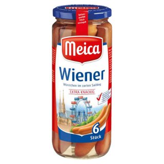 Meica Wiener extra knackig 6 Stück (Glas)