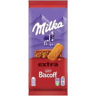 Milka Extra Lotus Biscoff Chocolate Bar 190g
