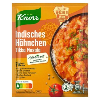 Knorr Fix für Indisches Hähnchen Tikka Masala