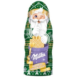 Milka Weihnachtsmann Alpenmilch Design Edition 45g