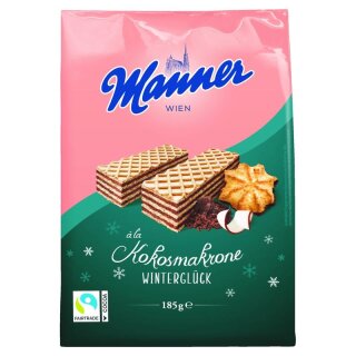 Manner Winter Delight Wafers Coconut Macaroon Style 185g