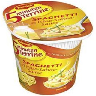 Maggi 5 Minuten Terrine Spaghetti in Käse Sahne Sauce