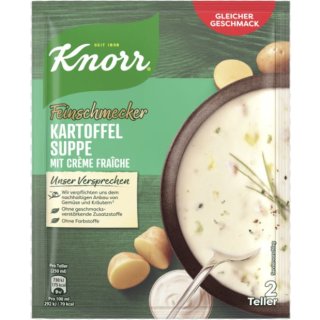 Knorr Feinschmecker Kartoffel Suppe mit Crème fraîche