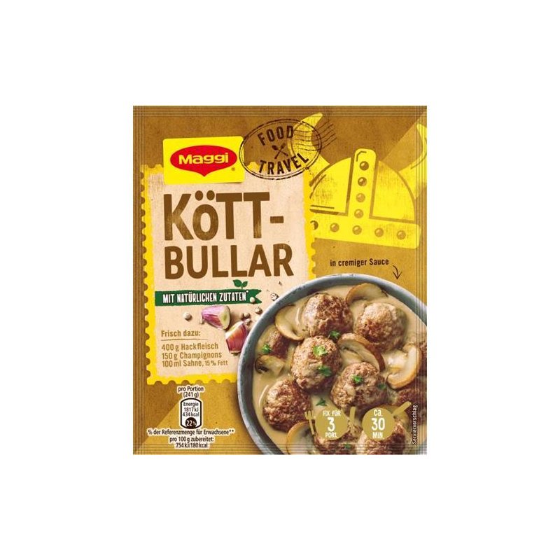 Maggi Fix Food Travel Swedish Meatballs Koettbullar